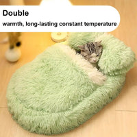 HKM-5417533 Cozy Anti-Slip Pet Nest Bed for Small Dogs and Cats - Perfect for Winter Comfort