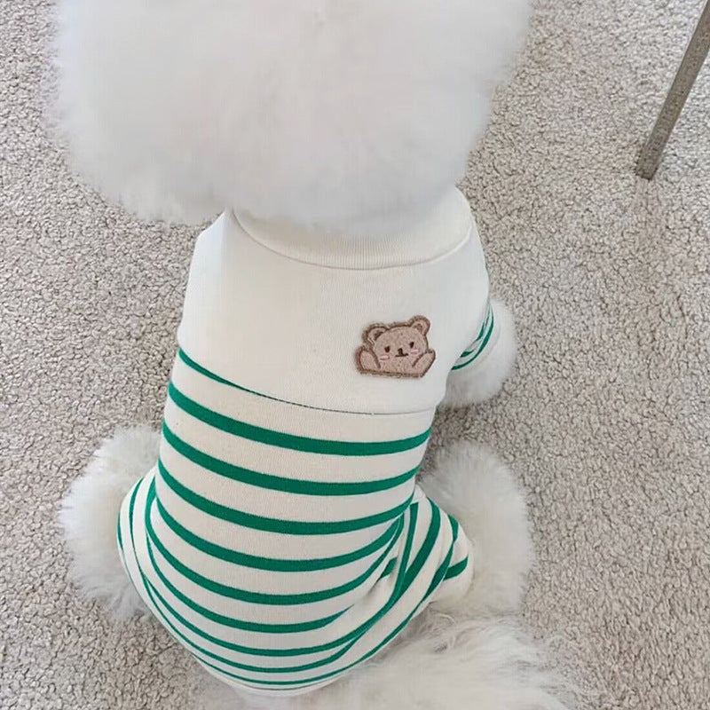 HKM-5418045 Lightweight Summer Anti-Lint Pet Apparel - Casual Belly Clothes for Cats and Dogs