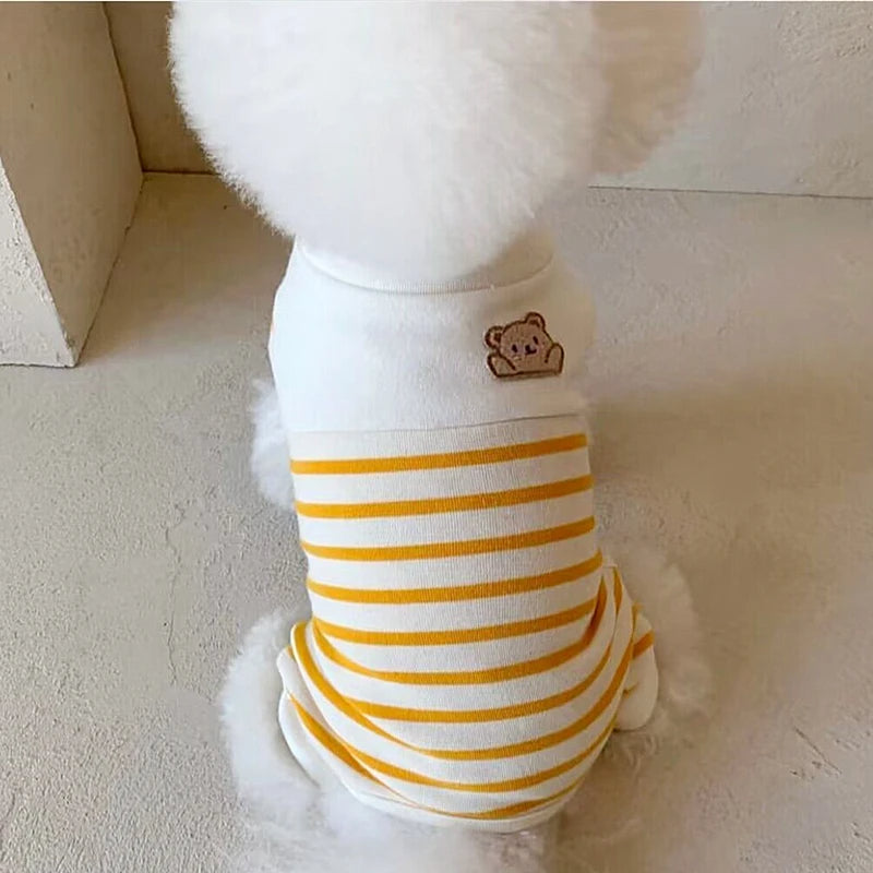 HKM-5418045 Lightweight Summer Anti-Lint Pet Apparel - Casual Belly Clothes for Cats and Dogs