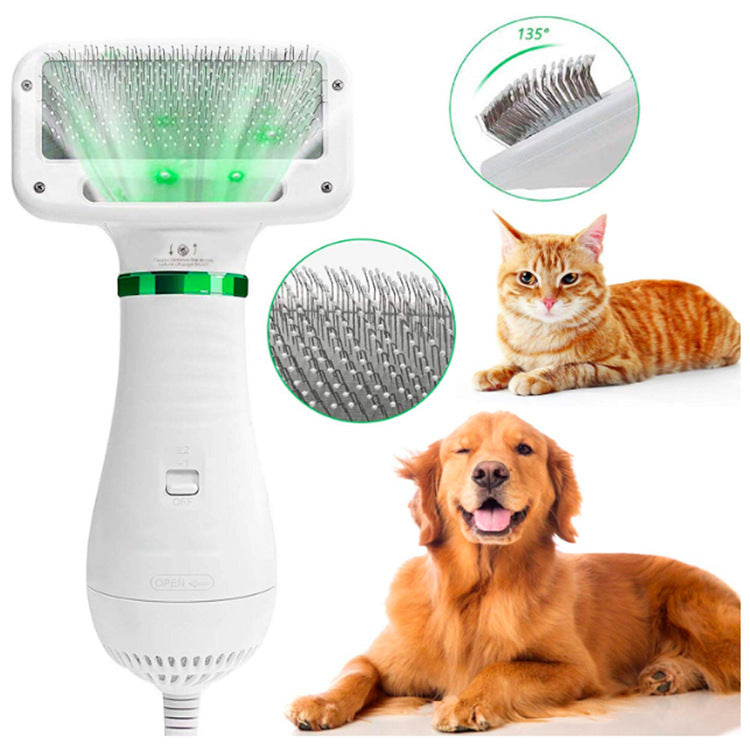 HKM-5419069 Pet Electric Hair Dryer Comb for Dogs and Cats with Two-Speed Air Volume Adjustment