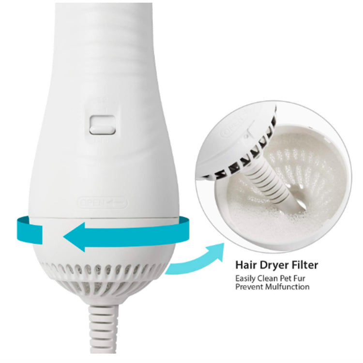 HKM-5419069 Pet Electric Hair Dryer Comb for Dogs and Cats with Two-Speed Air Volume Adjustment