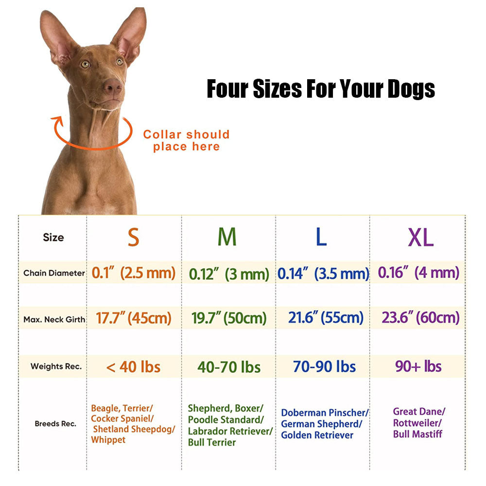 HKM-5419453 Dog Training Stimulation Chain Collar for Effective Pet Training and Control