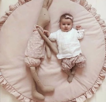 HKM-541971 Soft Cotton Baby Play Mat - 2cm Thick, 100cm Diameter