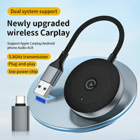 HKM-542099 Wireless CarPlay and Android Auto Adapter - Plug and Play USB Dongle for Smart Connectivity