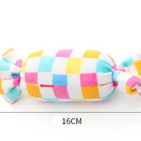 HKM-5422909 Candy Square Puzzle Dog Toy with Sound for Interactive Play and Dental Care