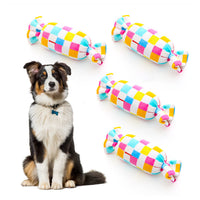 HKM-5422909 Candy Square Puzzle Dog Toy with Sound for Interactive Play and Dental Care