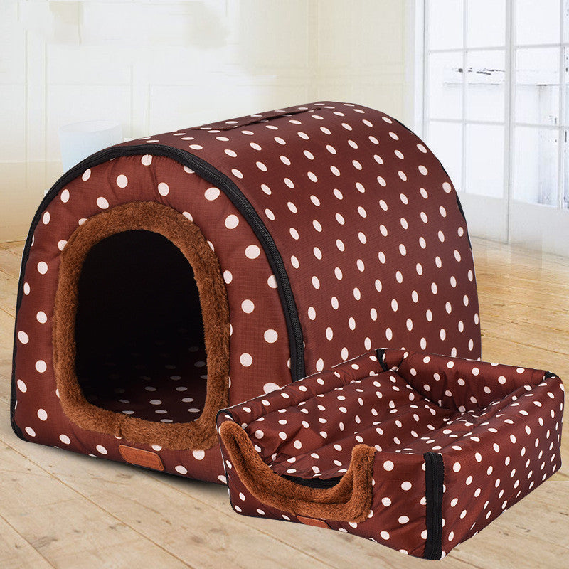 HKM-5423293 Portable Removable Dog House with Washable Fabric for Large Breeds