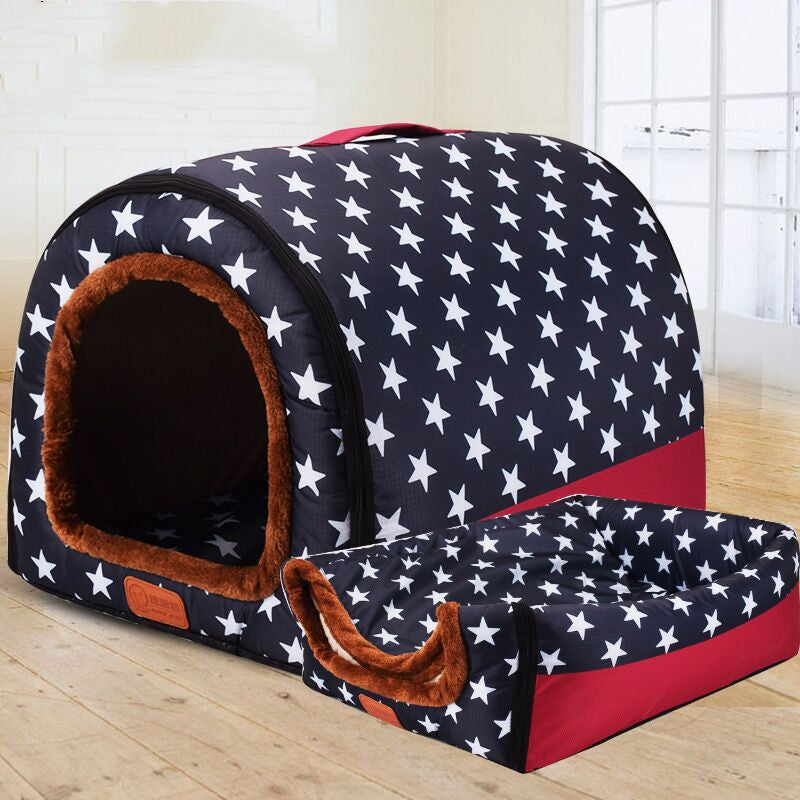 HKM-5423293 Portable Removable Dog House with Washable Fabric for Large Breeds