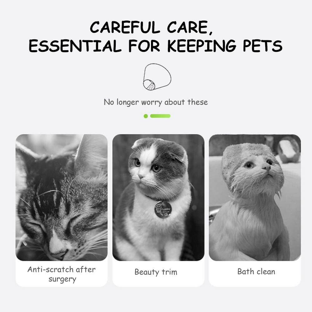 HKM-5424701 Soft Adjustable Pet Recovery Collar for Cats and Small Dogs ¨C Lemon Design E-Collar for Post-Surgery Care and Wound Healing