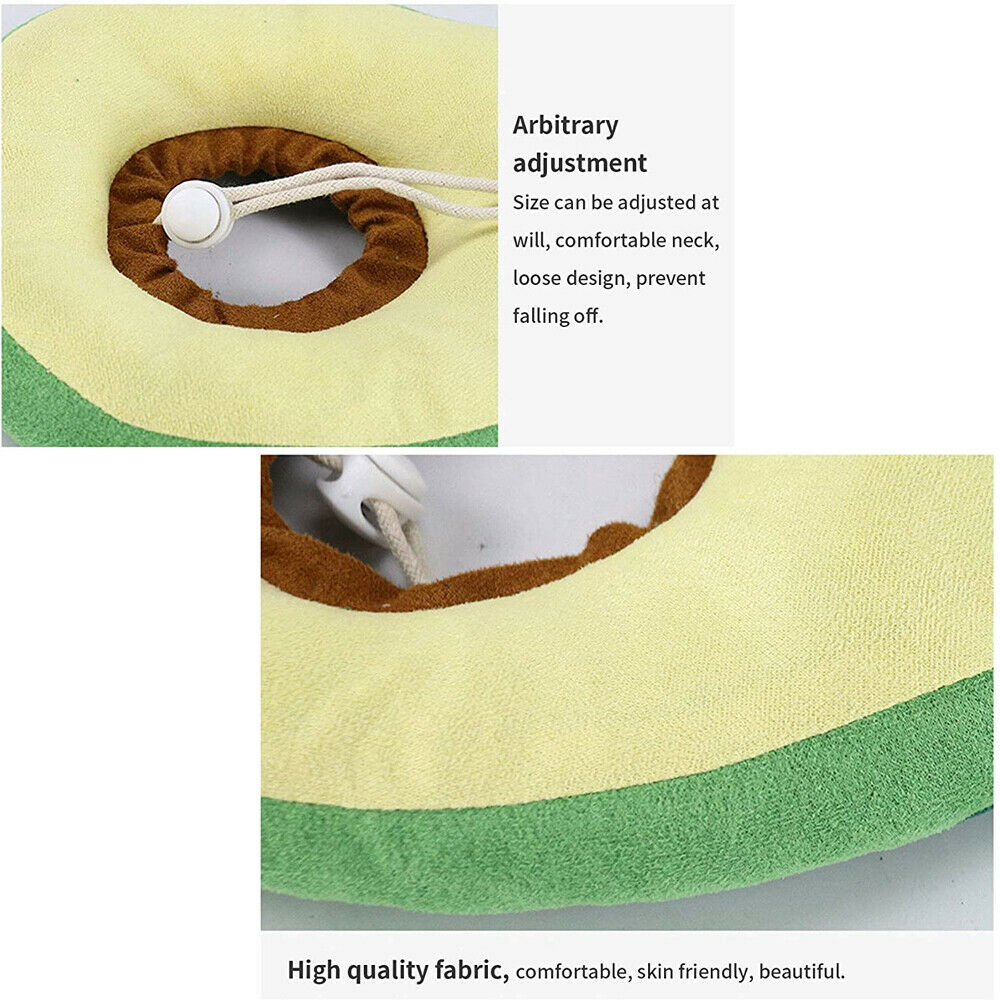 HKM-5424701 Soft Adjustable Pet Recovery Collar for Cats and Small Dogs ¨C Lemon Design E-Collar for Post-Surgery Care and Wound Healing