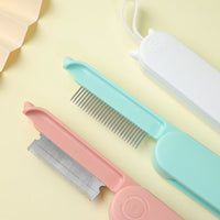 HKM-5424829 Dual-Teeth Pet Dematting Comb for Dogs and Cats - Ergonomic Non-Slip Handle for Easy Grooming
