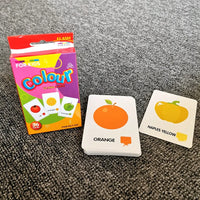HKM-542483 Early Education Colour Flash Cards for Infant Cognitive Development and English Vocabulary Skills