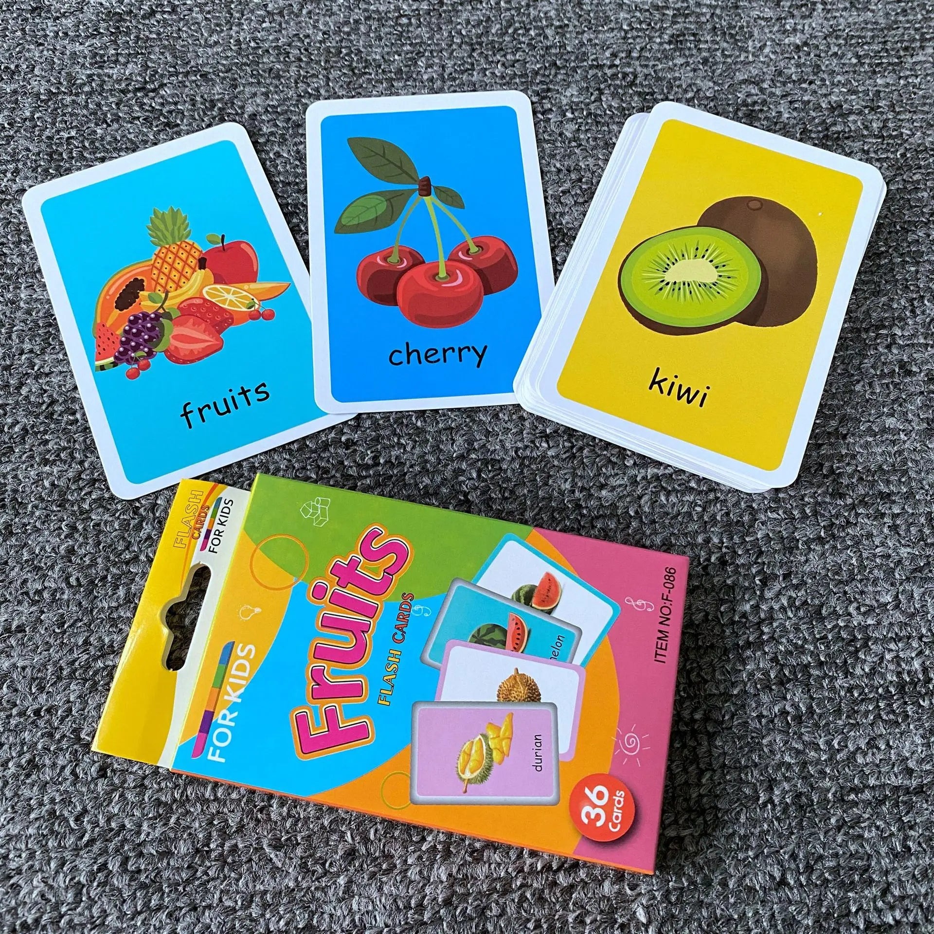 HKM-542483 Early Education Colour Flash Cards for Infant Cognitive Development and English Vocabulary Skills