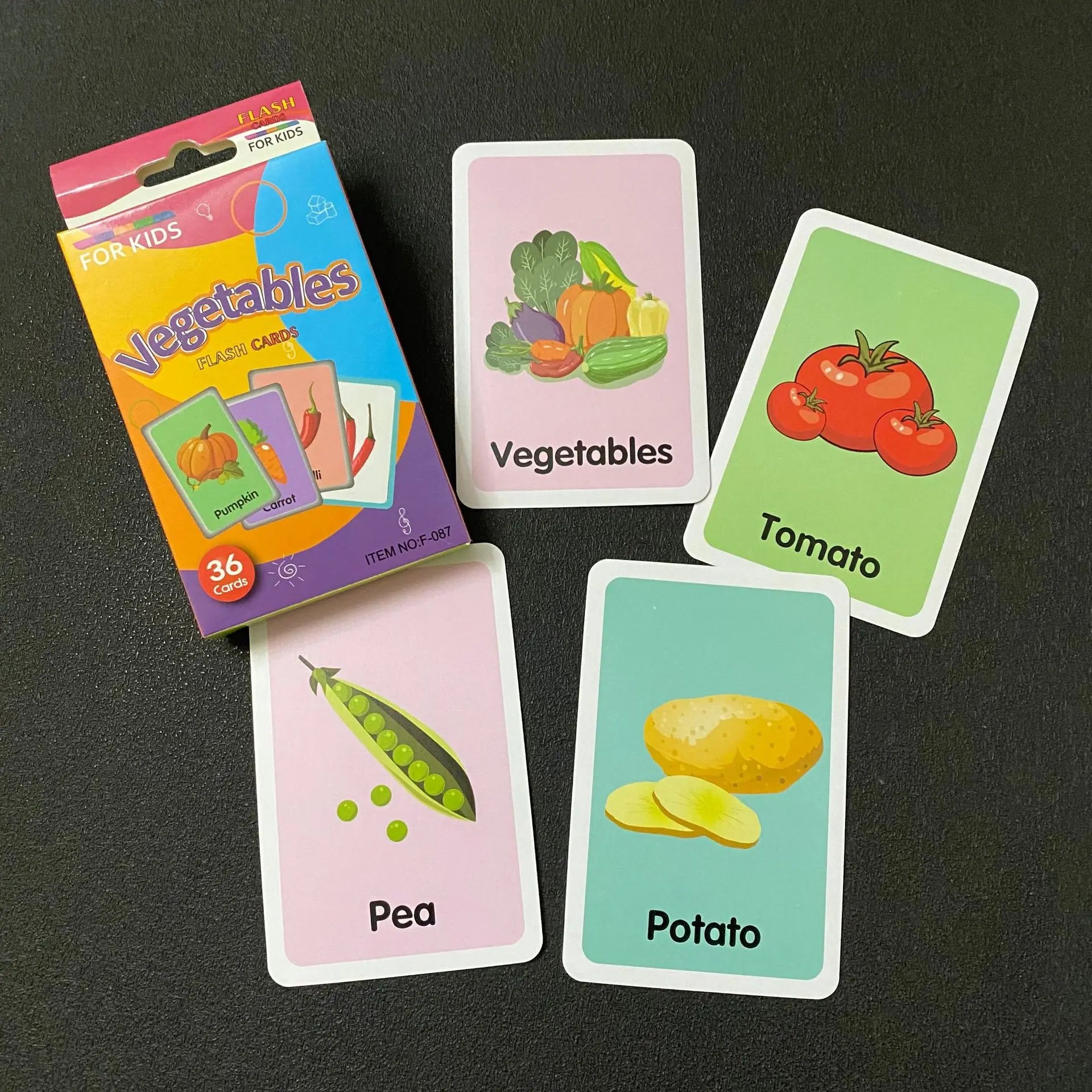 HKM-542483 Early Education Colour Flash Cards for Infant Cognitive Development and English Vocabulary Skills