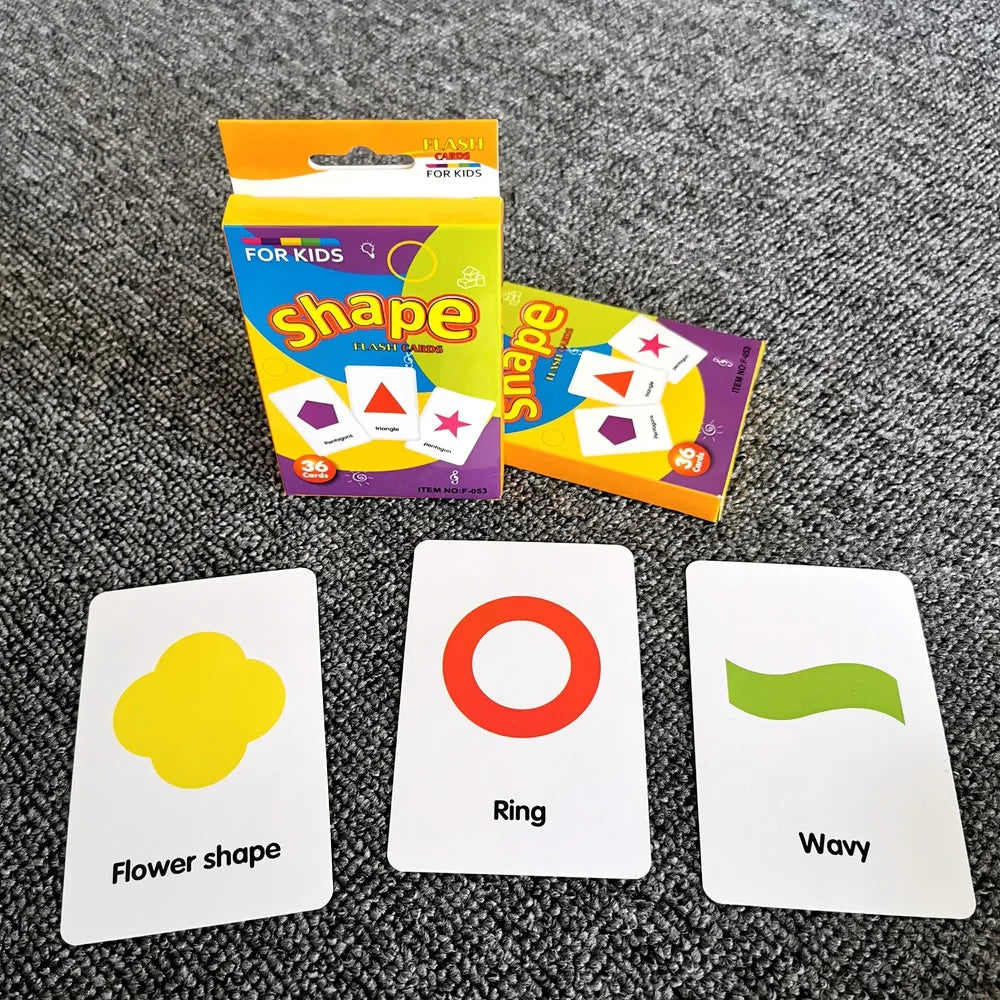 HKM-542483 Early Education Colour Flash Cards for Infant Cognitive Development and English Vocabulary Skills