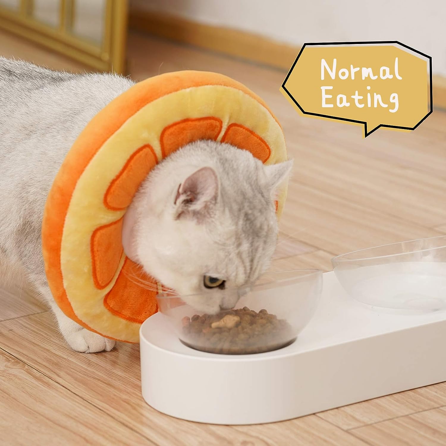 HKM-5426493 Adjustable Soft Fabric Cat Recovery Cone for Post-Surgery Care