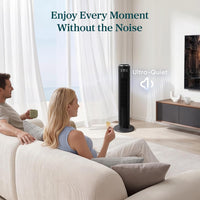 HKM-5426515 36 Inch Tower Fan with 28ft/s Airflow, 90° Oscillation, 12-Hour Timer, Remote Control, 5 Speeds, 4 Modes, Quiet Operation