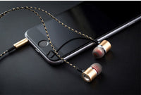 HKM-542675 Metal In-Ear Headphones with Microphone and Noise Cancelling Feature