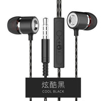 HKM-542675 Metal In-Ear Headphones with Microphone and Noise Cancelling Feature