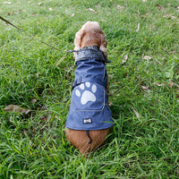 HKM-5427389 Waterproof and Warm Vest for Big Dogs in Blue and Red, Nylon with Thick Lamb Wool Lining, Sizes S to XXXL