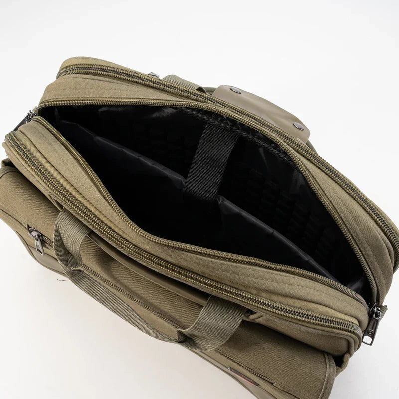 HKM-542739 Versatile Canvas Messenger Bag for Laptop and Outdoor Use