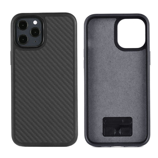 HKM-542739 Wooden Phone Case for iPhone 12 – TPU & Kevlar Back Cover in Solid Color