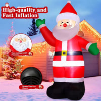 HKM-542803 Inflatable Santa Claus Decoration for Outdoor Christmas Celebrations - Waterproof Polyester, 19x25 cm