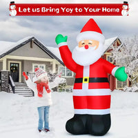 HKM-542803 Inflatable Santa Claus Decoration for Outdoor Christmas Celebrations - Waterproof Polyester, 19x25 cm