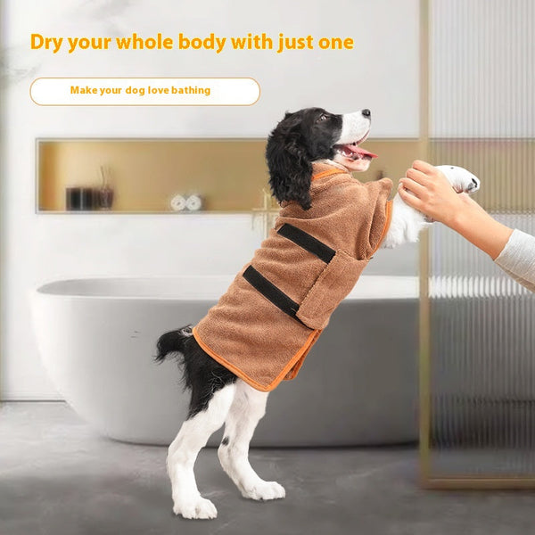 HKM-5428669 Dog Robe and Cat Bath Towel in Multiple Colors and Sizes