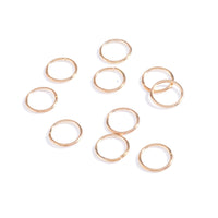 HKM-542931 Alloy DIY Hair Braid Circle Hair Clips Set - 10pcs Hair Accessories