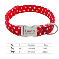 HKM-5430973 Durable Polyester Dog Collar with Adjustable Fit and Alloy Metal Accents
