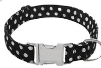 HKM-5430973 Durable Polyester Dog Collar with Adjustable Fit and Alloy Metal Accents
