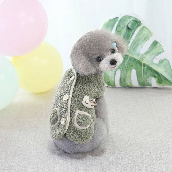HKM-5431357 Cute Velvet Vest for Pets in Autumn & Winter ¨C Available in Multiple Colors and Sizes