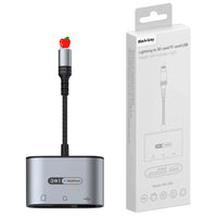 HKM-543251 Multi-Function 8-Pin SD TF Card Reader USB 3.0 OTG Connection Kit for iPhone and iPad