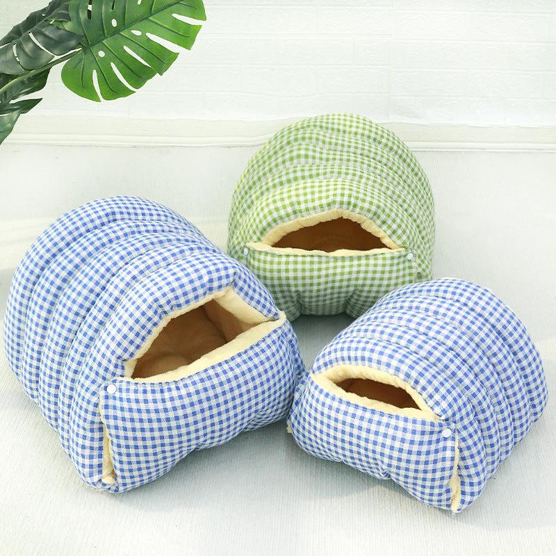 HKM-5433021 Cozy Semi-Enclosed Cat Nest Sleeping Bag with Removable Washable Cover in Various Colors