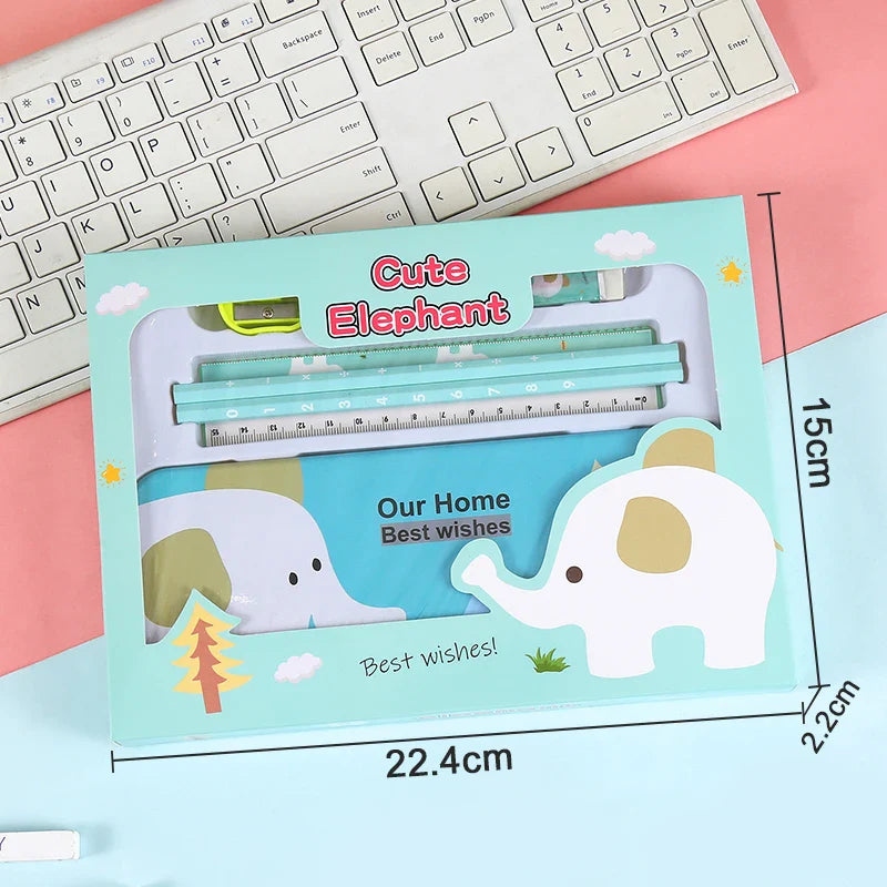 HKM-543315 Children's Back to School Stationery Set with Pencil, Ruler and Eraser