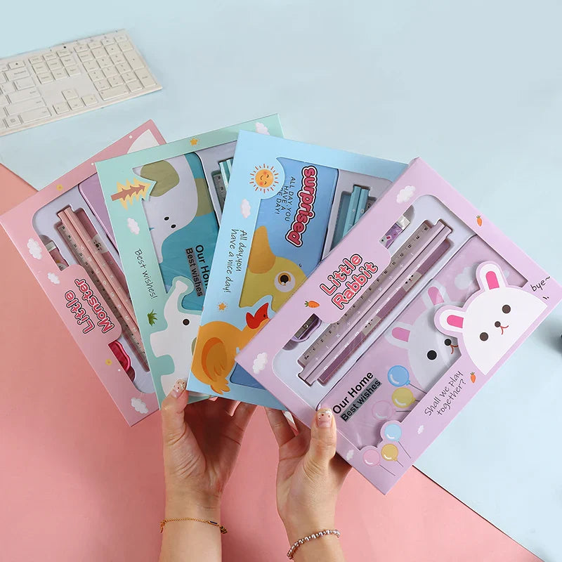 HKM-543315 Children's Back to School Stationery Set with Pencil, Ruler and Eraser