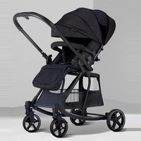 HKM-543379 Portable Luxury 2-in-1 Lightweight Baby Stroller - Reversible Push, Sitting or Lying Position, Large Storage Frame