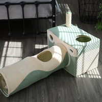 HKM-5434045 Cozy Cat Cave Tunnel House for All Seasons ¨C Plush Velvet Tent for Play and Sleep