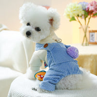 HKM-5434557 Elf Overalls for Pets - Casual Dog and Cat Clothing in Various Sizes