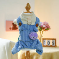 HKM-5434557 Elf Overalls for Pets - Casual Dog and Cat Clothing in Various Sizes