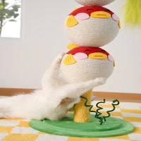 HKM-5434941 Puffer Fish-Shaped Multi-Tier Cat Climbing Frame with Scratching Post and Interactive Toys