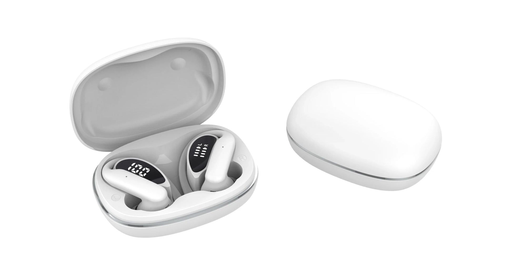 HKM-543507 True Wireless Stereo Earbuds with Active Noise Cancellation, HiFi Deep Bass, Waterproof Design, and LED Digital Display