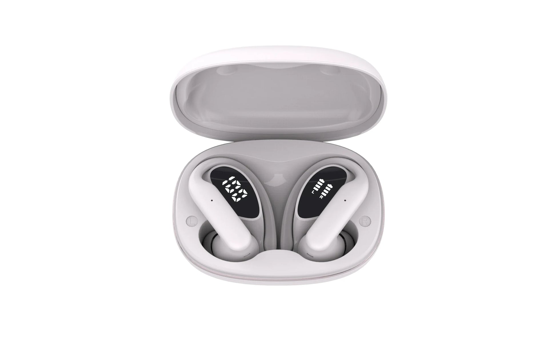 HKM-543507 True Wireless Stereo Earbuds with Active Noise Cancellation, HiFi Deep Bass, Waterproof Design, and LED Digital Display