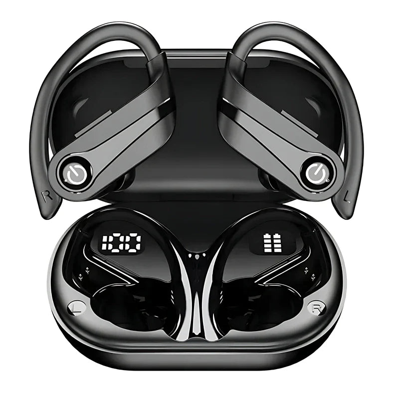 HKM-543507 True Wireless Stereo Earbuds with Active Noise Cancellation, HiFi Deep Bass, Waterproof Design, and LED Digital Display
