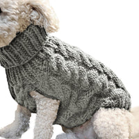 HKM-5435325 Cozy Thick Knit Pet Sweater for Cats - Warm and Stylish Fashion in Various Colors