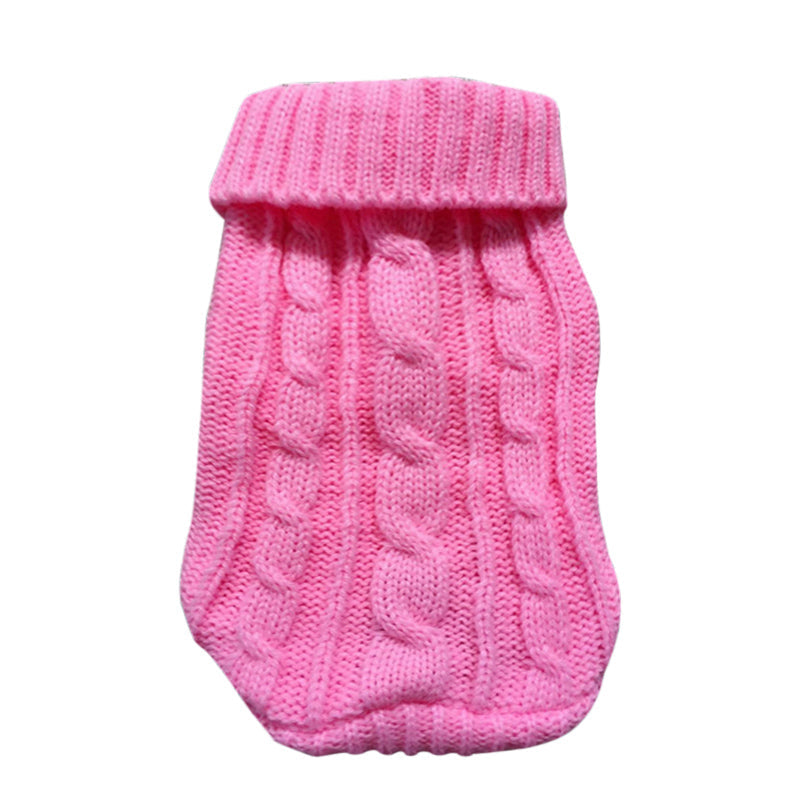 HKM-5435325 Cozy Thick Knit Pet Sweater for Cats - Warm and Stylish Fashion in Various Colors