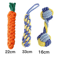 HKM-5435581 Durable Cotton Rope Toy for Small and Medium Dogs - Molar Bite Resistant Knotted Design