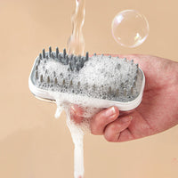HKM-5436221 Silicone Pet Bath Brush for Dogs and Cats - Massage & Cleaning Foam Brush