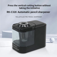 HKM-543635 Automatic Pencil Sharpener with Helical Steel Blade for Safe Use by Students, Artists, and Adults